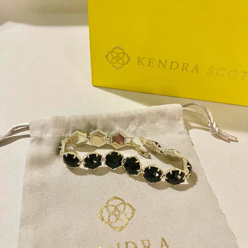 Kendra Scott Black and gold Bracelet